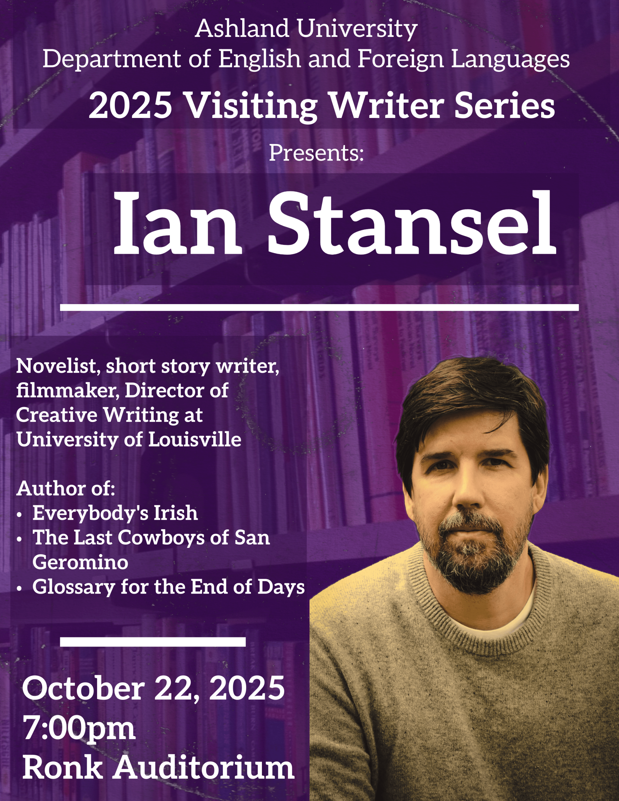 Visiting Writer Series: Ian Stansel